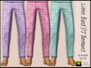 Sims 3 — Little Bird Pyjama Bottoms for Girls by minicart — These sweet Little Bird Pyjama bottoms for Girls comes in