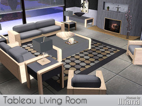 Sims 3 — Tableau Living Room by Illiana — The contemporary design of the Tableau Living Room lends itself to various