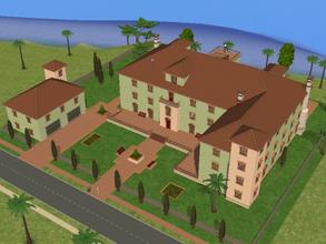 Sims 2 — Palazzo Verde by juhhmi — A very large, Italian-themed palace with lots of space to expand and modify the