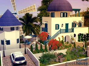 Sims 3 — Greek House02 -Furnished- by ayyuff — 25x30 fully furnished and decorated house with 2 bedrooms,1 bathroom.