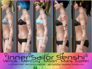 Sims 3 — Sailor Moon Planetary Symbol Tattoos by AlleyLee by alleylee2 — IN THE NAME OF THE MOON, THE PLANETS, AND THE