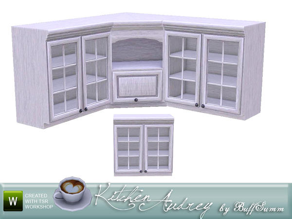 Sims 3 — Audrey Cabinet 02 by BuffSumm — Old-fashiond-look Cabinet. Matching the *Kitchen Audrey Set* Part of the *Audrey