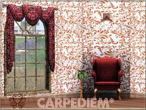 Sims 3 — Carpediem's Floral Pattern-2 by carpediemSn — Floral golden pattern by CaRpeDiem (TSR)