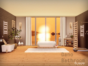 Sims 3 — Dano Bathroom by pyszny16 — Set Includes: Toilet, Bidet, Paper Roll, Toilet Brush, Shower, Bathtub, Sink, Hamper