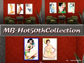 Sims 3 — MB-Hot50thCollection by matomibotaki — MB-Hot50thCollection, 8 PinUp posters in the fresh and fancy look of the