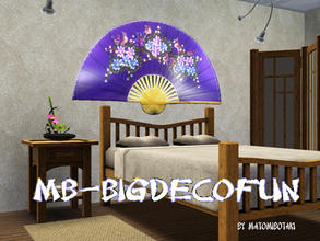 Sims 3 — MB-BigDecoFan by matomibotaki — MB-BigDecoFan, 3x1, new deco object mesh to decorate your sims homes, by