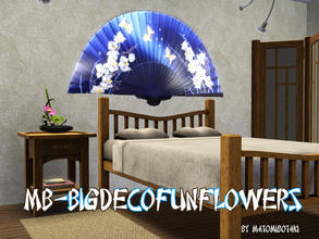 Sims 3 — MB-BigDecoFanFlowers by matomibotaki — MB-BigDecoFanFlowers, 3x1 recolor of my BigDecoFan mesh, by matomibotaki.