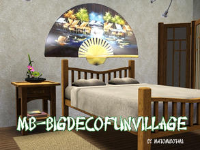 Sims 3 — MB-BigDecoFanVillage by matomibotaki — MB-BigDecoFanVillage, 3x1 recolor of my BigDecoFan mesh, by matomibotaki.
