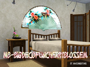 Sims 3 — MB-BigDecoFanCherryblossem by matomibotaki — MB-BigDecoFanCherryblossem, 3x1 deco fan, recolor of my BigDecoFan