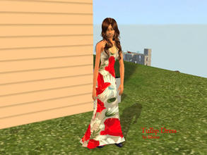 Sims 2 — Tulip dress by Silerna — Another floral dress for adult sims.This time tulips!