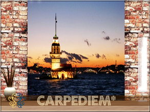 Sims 3 — Carpediem's Istanbul Maiden's Tower Mural Set by carpediemSn — 