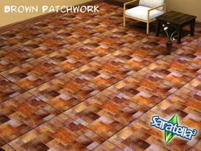 Sims 3 — Brown patchwork by saratella — A floor like a blanket? now you can with this tile