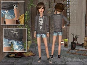 Sims 2 — Shirt and Jeans with Stars for Boys by angelkurama — Shirt and Jeans with Stars for Boys
