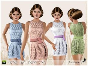 Sims 3 — Short lasy dress 02 KP  by Severinka_ — Created by Severinka 2 area recolor 
