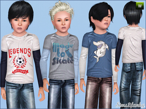 Sims 3 — 230 by sims2fanbg — .:230:. Items in this Set: Top in 3 recolors,Recolorable,Launcher Thumbnail. Jeans in 3