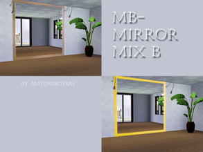 Sims 3 — MB-MirrorMixB by matomibotaki — MB-MirrorMixB, new mirror mesh with recolorable frame, by matomibotaki.