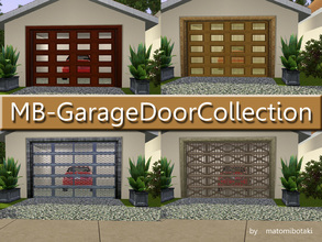 Sims 3 — MB-GarageDoorCollection by matomibotaki — Set with 4 garage doors with new designs, for more individual