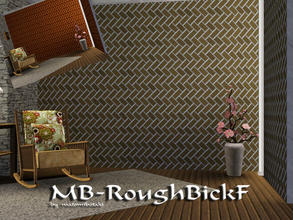 Sims 3 — MB-RoughBrickF by matomibotaki — Brick pattern with 2 recolorable areas, to find under Masonry, by matomibotaki.