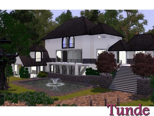 Sims 3 — Tunde no CC by Flovv — A big house with pool and garden.