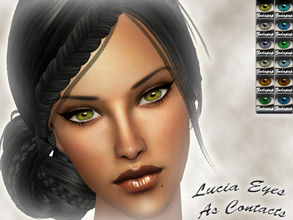 Sims 2 — Lucia Eyes as Contacts by zodapop — Lucia eyes as contacts. Can be found under costume makeup