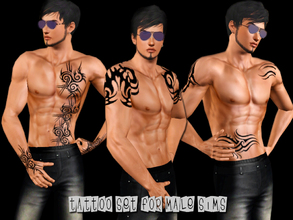 Sims 3 — Tattoo Set For Male Sims by saliwa — Saliwa-The Sims Resource