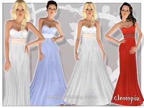 Sims 3 — 'Rachel' Wedding Gown  by Cleotopia — A brand new wedding gown for your simmies to look the best on their