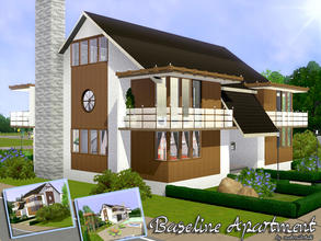 Sims 3 — Baseline-Apartment by matomibotaki — New stylish apartment, splitted on 3 floors, with all the luxury a sims