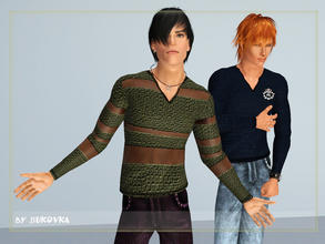 Sims 3 — Sweater for males by bukovka — Sweater for young and adult men. Two options. Staining for both channels.