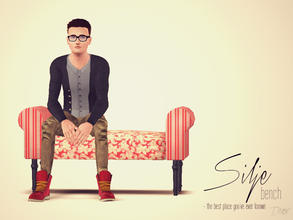 Sims 3 — Silje Bench by DT456 — Created with ecological fabric, fair-grown trees, finest design and lots of handwork this