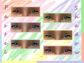 Sims 2 — Pastel Eye shadow Set by Kara_Croft — Pretty set of pastel eye shadows for your Sims. Nice summery colors -