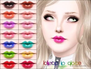 Sims 3 — Lollipop Lip Glace by Pralinesims — Realistic, shiny and colorful new lipstick for your sims! Your sims will