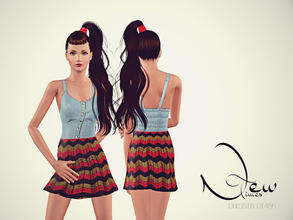 Sims 3 — New Times Dress by DT456 — This spring is all about colors! Bold colors! Mix it with with cool patterns and
