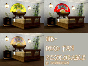 Sims 3 — MB-DecoFanRecolorable by matomibotaki — MB-DecoFanRecolorable, 3x1 large deco fan, now with 3 recolorable