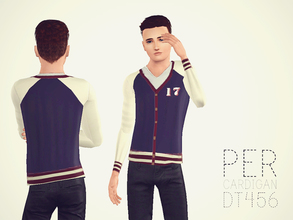 Sims 3 — Per Cardigan by DT456 — A simple baseball cardigan which suits for any purpose! Combine with the