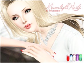Sims 3 — Moonlight Nails by Pralinesims — New beautiful, realistic nails with shiny, crystal-like texture. In CAS it