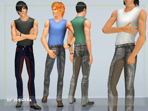Sims 3 — Jeans Street fashion male by bukovka — Pants for young and adult men. Three options. Repainting of the four