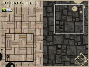 Sims 3 — Masonry Outdoor Tile1 by Devirose — 2 tiles inside.-Created with TSR workshop.-Enjoy^^