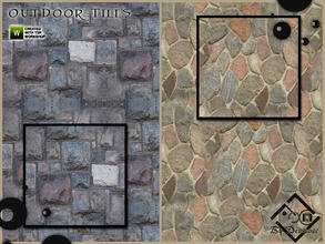 Sims 3 — Masonry Outdoor Tile 2 by Devirose — 2 tiles inside.-Created with TSR workshop.-Enjoy^^