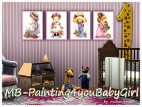 Sims 3 — MB-Paintings4youBabyGirl by matomibotaki — MB-Paintings4youBabyGirl, cute recolor of my 3x1 painting mesh, by