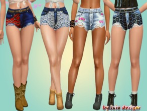 Sims 3 — ~Crochet, navajo and flowers Highwaisted shorts~ by Icia23 — Hi! I modified this Highwaisted shorts, and now you