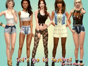 Sims 3 — ~Let's go to festival set~  Part I by Icia23 — Hi! :) This set is inspired in the mix of looks that you can find