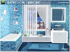 Sims 3 — Bathroom Aurora by Severinka_ — Created by Severinka 15 items: bathtub sink stand for the sink to 7 slots longer