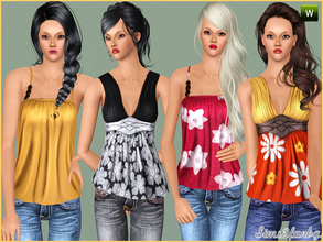 Sims 3 — 233 by sims2fanbg — .:233:. Items in this Set: Top in 3 recolors,Custom mesh,Recolorable,Launcher Thumbnail. Top