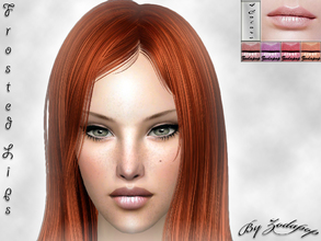 Sims 2 — Frosted Lips by zodapop — Lightly frosted lipstick in 4 colors.