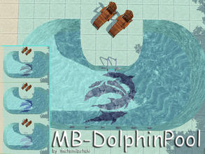 Sims 3 — MB-DolphinPool by matomibotaki — MB-DolphinPool, new pool mural mesh, recolorable, by matomibotaki.