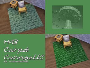 Sims 3 — MB-CarpetCarouselC by matomibotaki — Carpet pattern with floral design, 2 recolorable areas, to find under