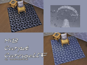 Sims 3 — MB-CarpetCarouselF by matomibotaki — Carpet pattern with abstract design, 2 recolorable areas, to find under