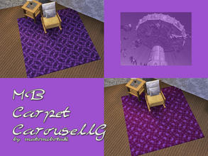 Sims 3 — MB-CarpetCarouselG by matomibotaki — Carpet pattern with abstract design, 2 recolorable areas, to find under