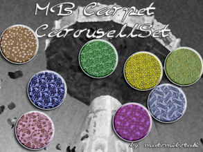Sims 3 — MB-CarpetCarousellSet by matomibotaki — New carpet pattern set, with 8 idividual pattern in floral and abstract