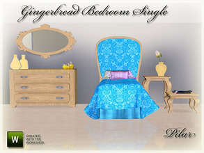 Sims 3 — Gingerbread Bedroom Single by Pilar — Single bedroom gingerbread theme
